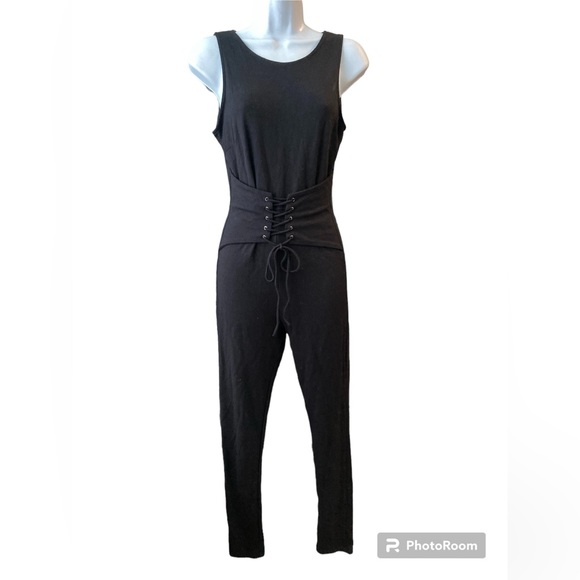 Black Corset Style Jumpsuit open back - Picture 1 of 9